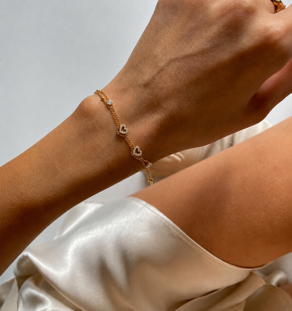 Photo lifestyle du bracelet Adèle de la marque de bijoux Adaelya